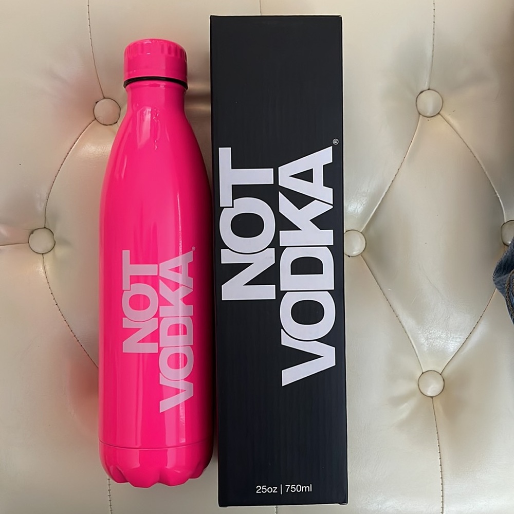 Neon Pink ‘Not Vodka’ Water Bottle